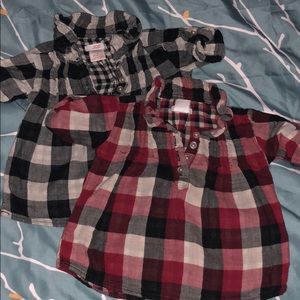 2T flannel tops